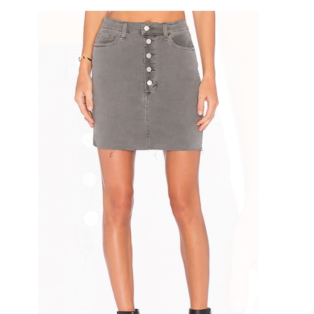 NWOT JBRAND distressed button up denim skirt